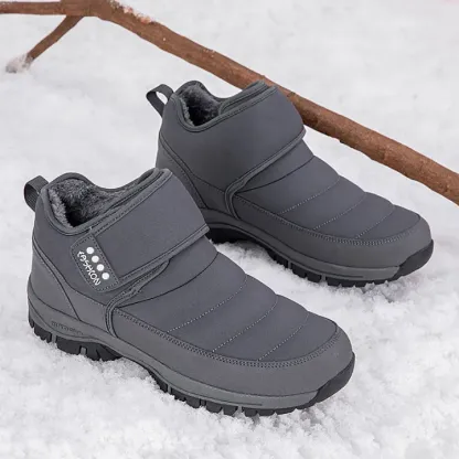 Men’s Puffer Snow Boots – Fur-Lined, Arch Support, Windproof, Waterproof & Non-Slip