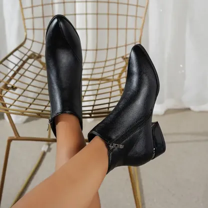 🔥Last Day Promotion 55% OFF-Women'S Ankle Boots with Side Zipper