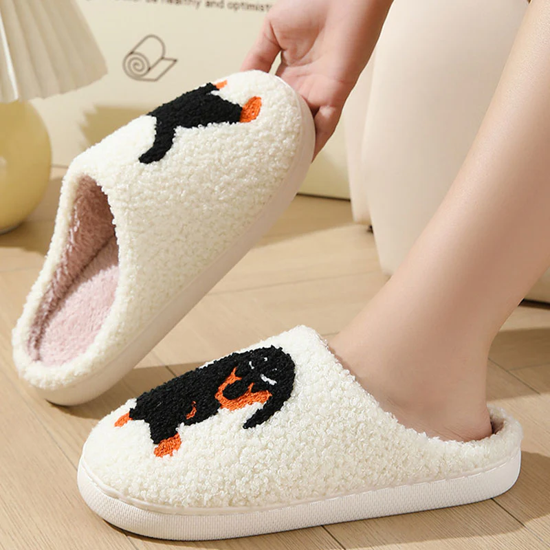 Cute non-slip cotton slippers