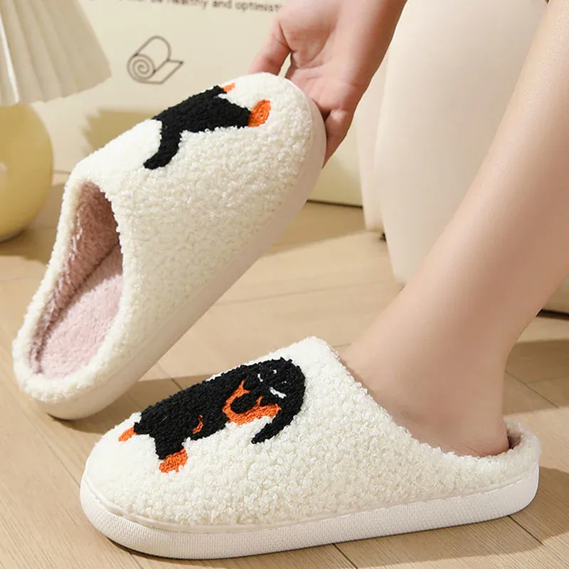 Cute non-slip cotton slippers