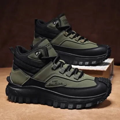 Men’s Work Hiking Boots – Waterproof, Non-Slip, Puncture and Smash Resistant, Wide Toe, Arch Support – Ideal for Daily Wear and Outdoor Adventures