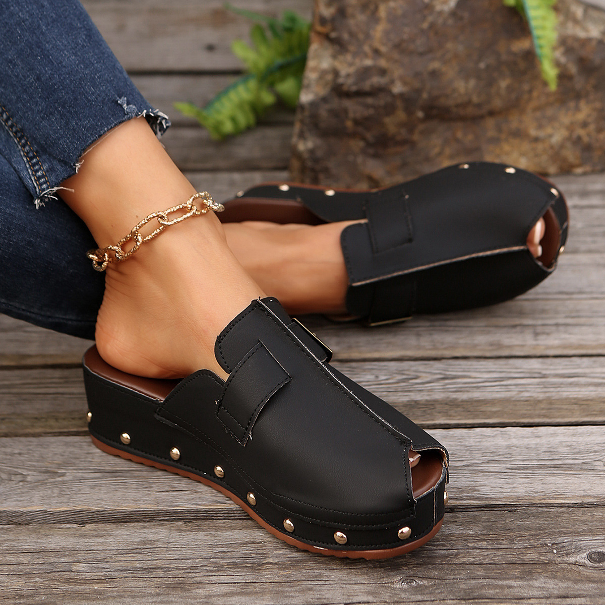 🔥Last Day 60% OFF - Orthopedic Thick sole Wedge Sandals  ( Buy 2 Free Shipping )