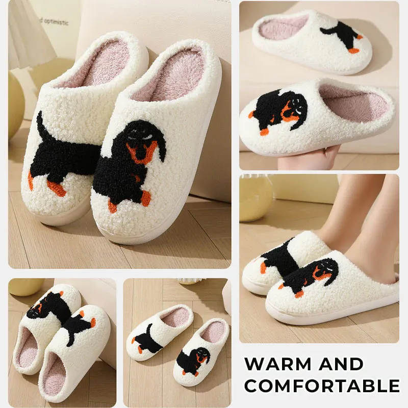 Cute non-slip cotton slippers