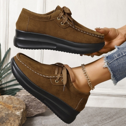 2025 new lace-up thick-soled casual shoes--Buy 2 get free shipping