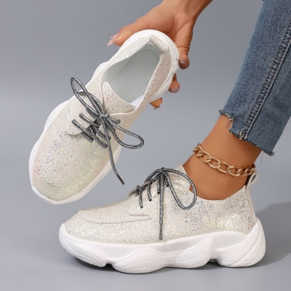 2025 new lace-up casual sports thick-soled shoes