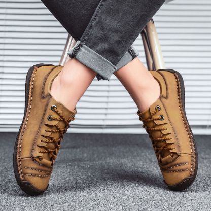 🚶‍♀️🥾48% OFF !!!⏱️Clearance!!✨Men's Lace-up Flats Outdoor Casual Shoes - Ideal for Walking and Everyday Wear