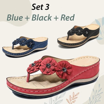 🔥Trending 2024 🔥 PREMIUM Women’s Orthopedic Arch Support Flowers Clip Toe Sandals