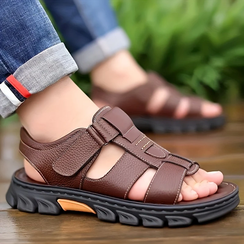 🔥High quality leather casual sandals for men 【Non-slip, foot massage】