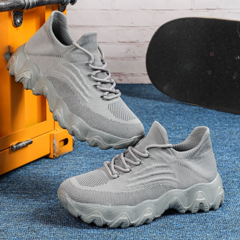 Women's knitted breathable and non-slip height increasing(1.96in) sneakers 