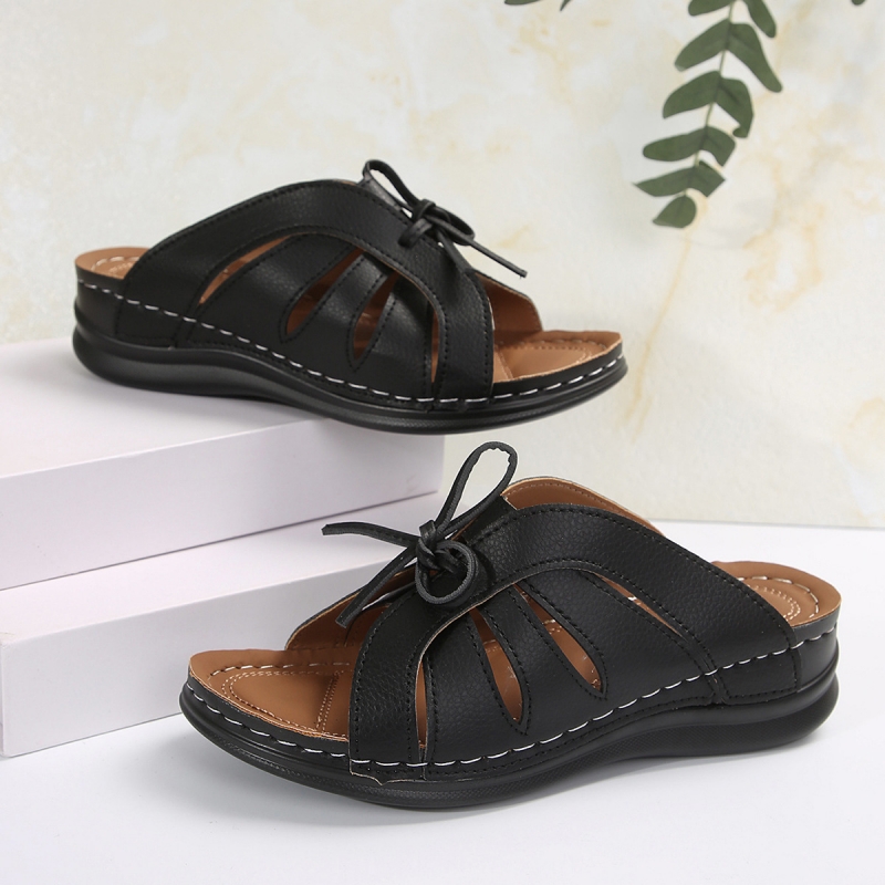 Women's Bowknot Arch Support Wedge Sandals