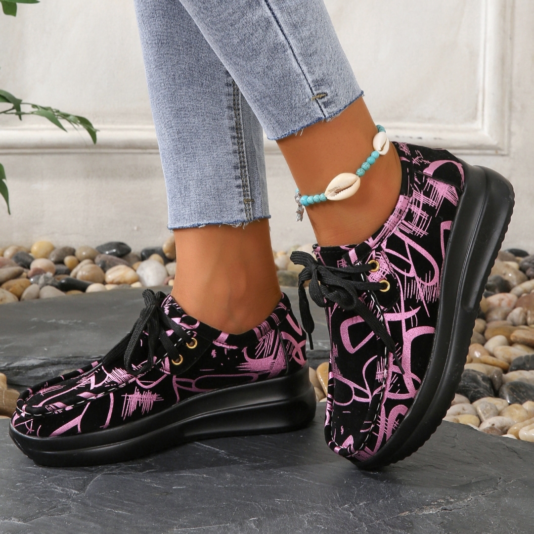 2025 new lace-up thick-soled casual shoes