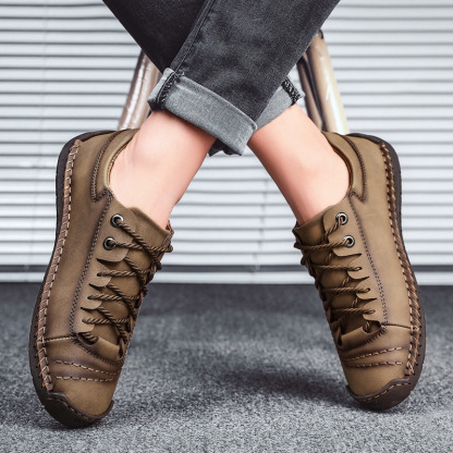 🚶‍♀️🥾48% OFF !!!⏱️Clearance!!✨Men's Lace-up Flats Outdoor Casual Shoes - Ideal for Walking and Everyday Wear