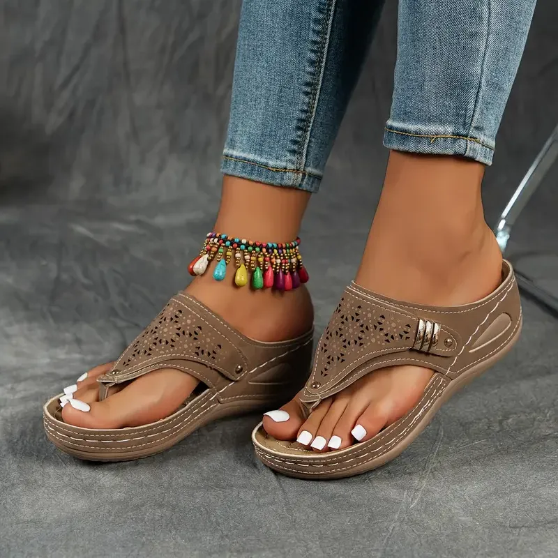 🔥Women's Arch Support Wedge Flip Flops - Buy 2 get free shipping