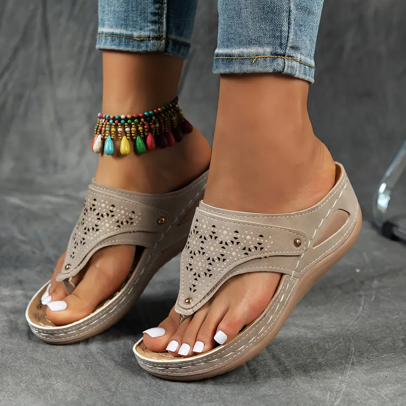 🔥Women's Arch Support Wedge Flip Flops - Buy 2 get free shipping