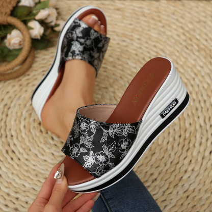 🔥HOT SALE🔥Ladies summer new fashion wedge slippers - Buy 2 get free shipping