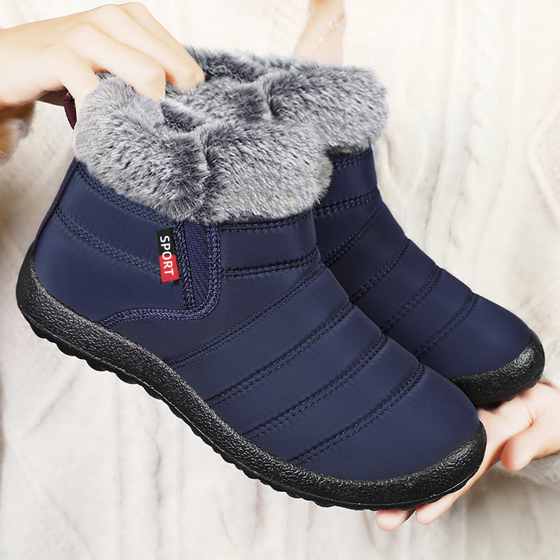Waterproof Warm Plush Lined Outdoor Snow Ankle Boots 