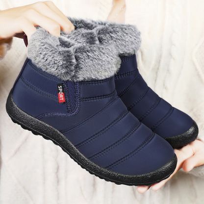 Waterproof Warm Plush Lined Outdoor Snow Ankle Boots 
