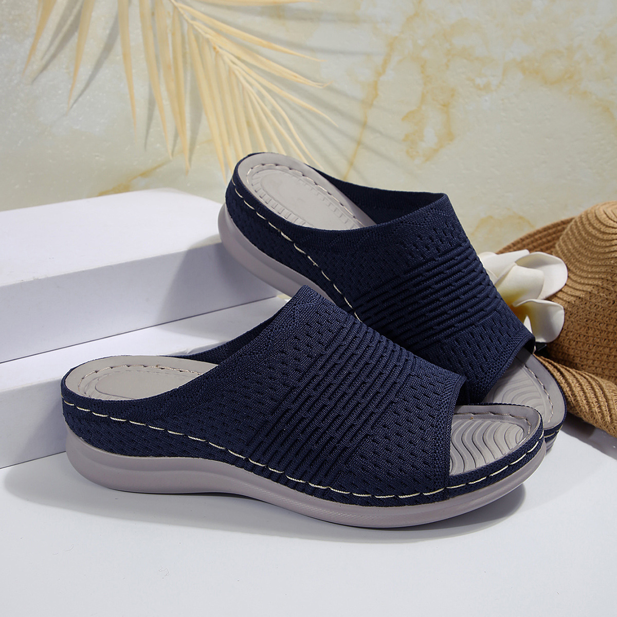 🔥Hot Sale🔥Women's Breathable Fabric Wedge Sandals - Lightweight and Stylish - Free Shipping for Two Pairs