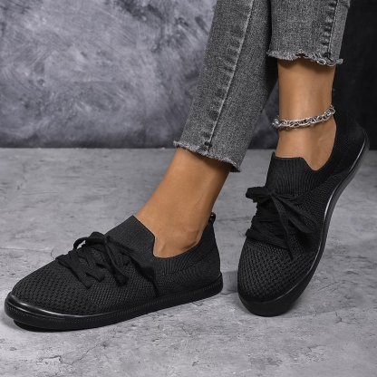 🔥Hot Sale🔥Ladies summer new breathable lightweight lace-up flat shoes