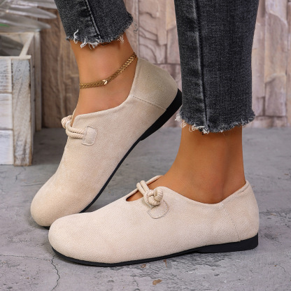 Women's solid color flat work shoes