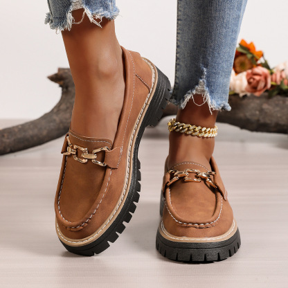 Women's thick-soled versatile casual loafers
