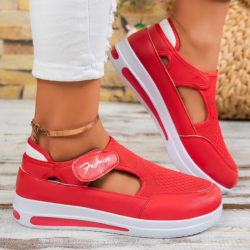 🔥HOT SALE🔥Women's Summer Casual Wedge Thick Sole Velcro Shoes