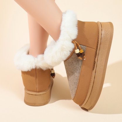 Women's thick-soled velvet cotton shoes