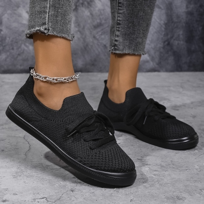 🔥Hot Sale🔥Ladies summer new breathable lightweight lace-up flat shoes