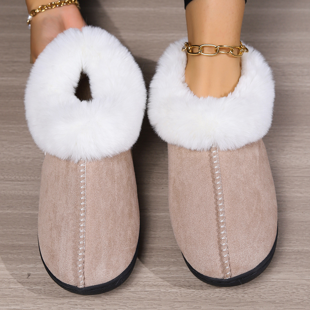 🔥Beauty's thickened warm non-slip cotton shoes