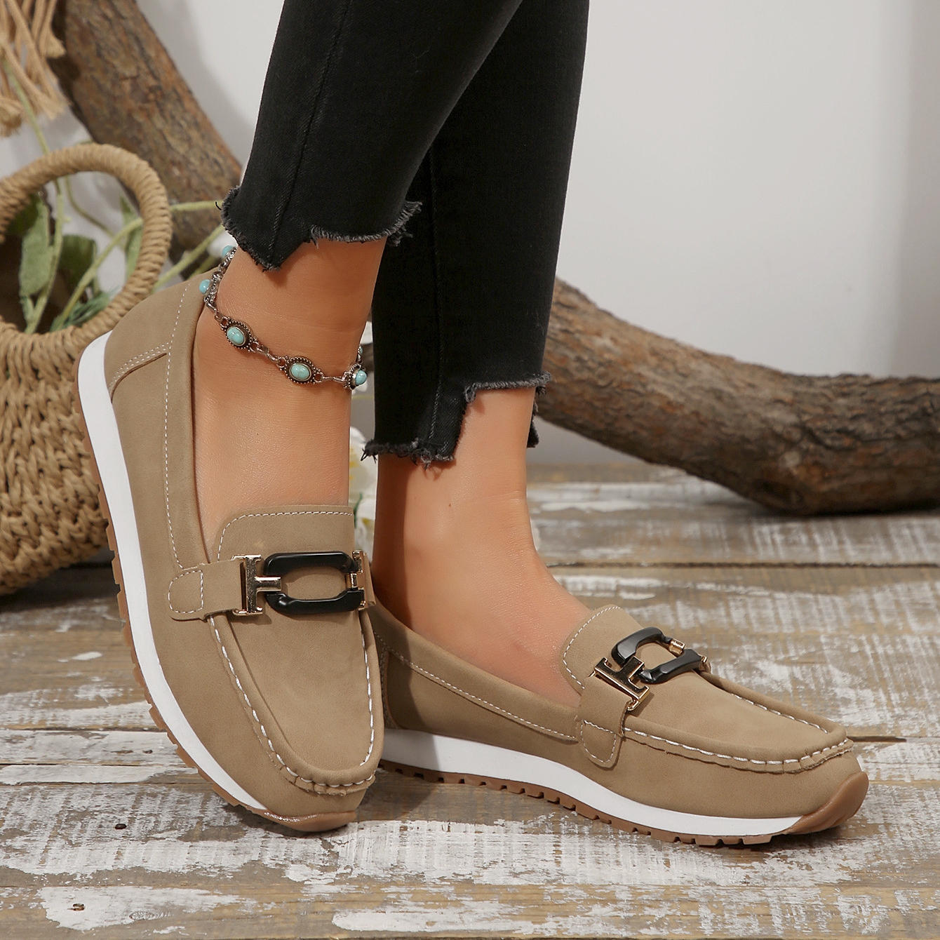 Women's thick-soled comfortable non-slip loafers