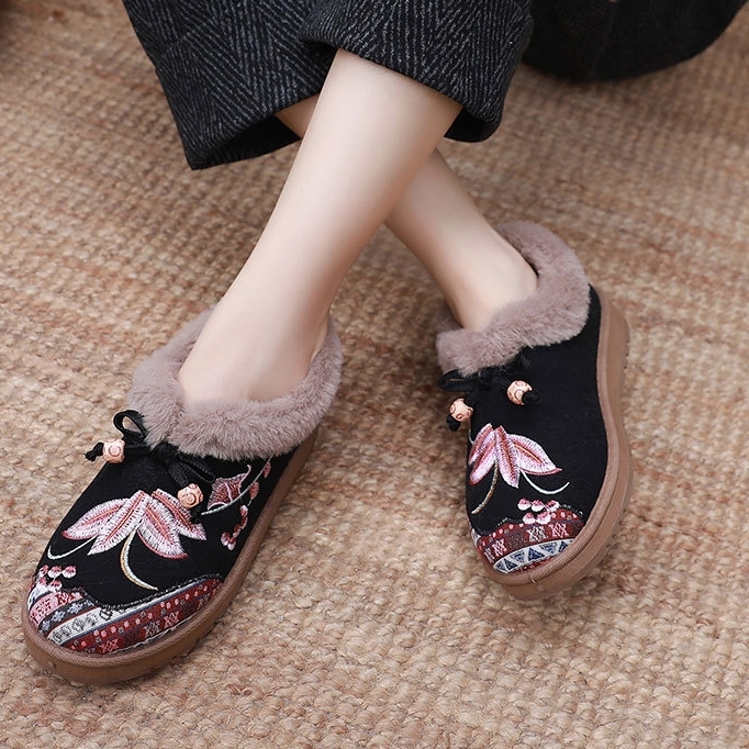 Women's warm and comfortable non-slip cotton shoes