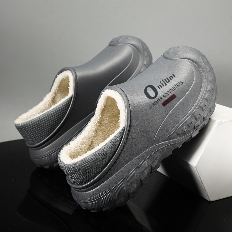 Women's/Men’s Plush Waterproof Fleece-Lined Indoor–Outdoor Winter Slippers