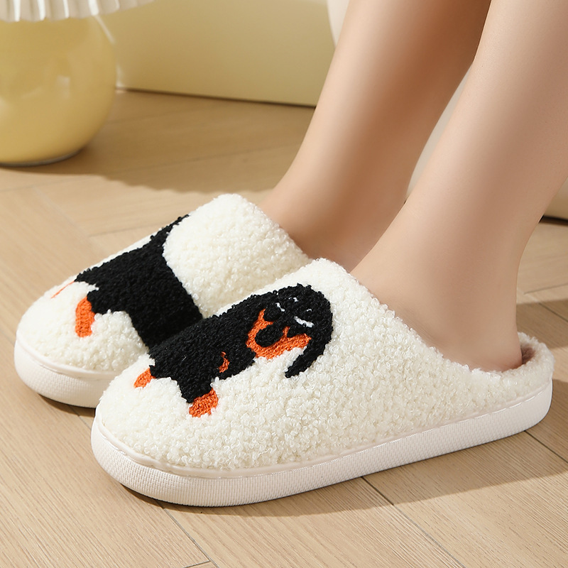 Cute non-slip cotton slippers