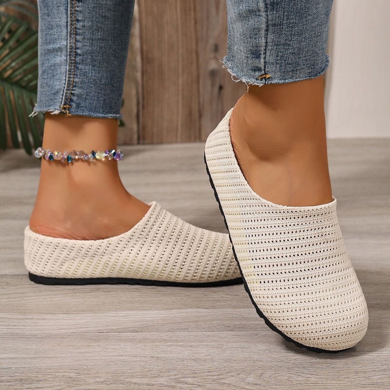 🔥Women's mesh breathable low heel slippers