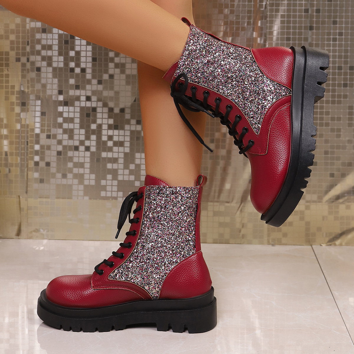 Women's Vintage Platform Orthopedic Ankle Boots