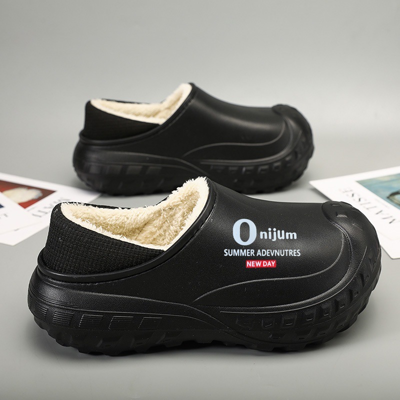 Women's/Men’s Plush Waterproof Fleece-Lined Indoor–Outdoor Winter Slippers