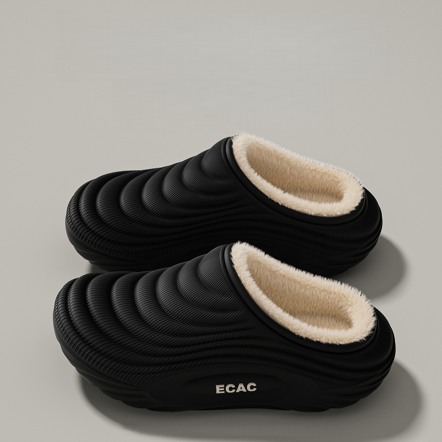 Women's Home Wear Fleece-Lined Warm Non-Slip Thick-Soled Cotton Slippers