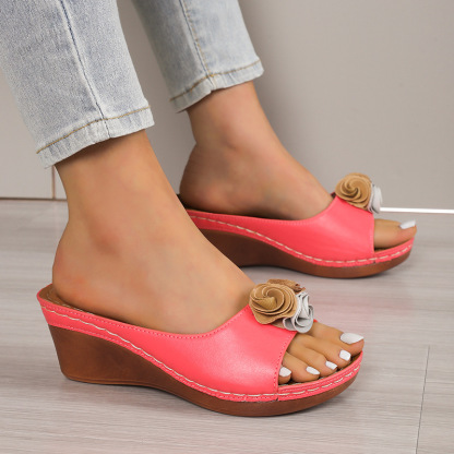 🔥Best Seller-Last Day Sale 60% OFF🔥Women's floral platform wedge sandals