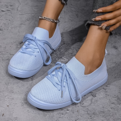 🔥Hot Sale🔥Ladies summer new breathable lightweight lace-up flat shoes