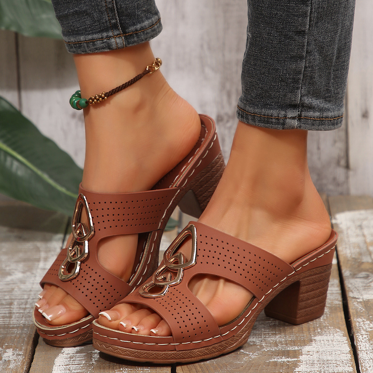 🔥Hot Sale🔥New Summer High Heel Sandals - Free Shipping for Two Pairs