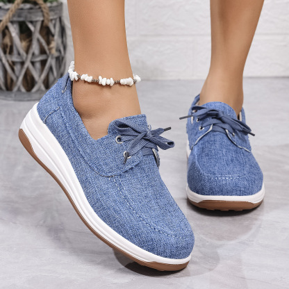 🔥Women's thick-soled casual wedge-heel orthopedic sneakers