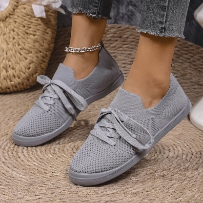 🔥Hot Sale🔥Ladies summer new breathable lightweight lace-up flat shoes