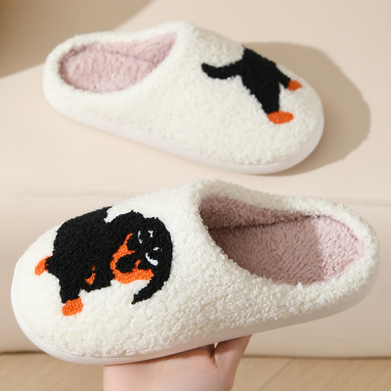 Cute non-slip cotton slippers