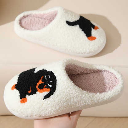 Cute non-slip cotton slippers