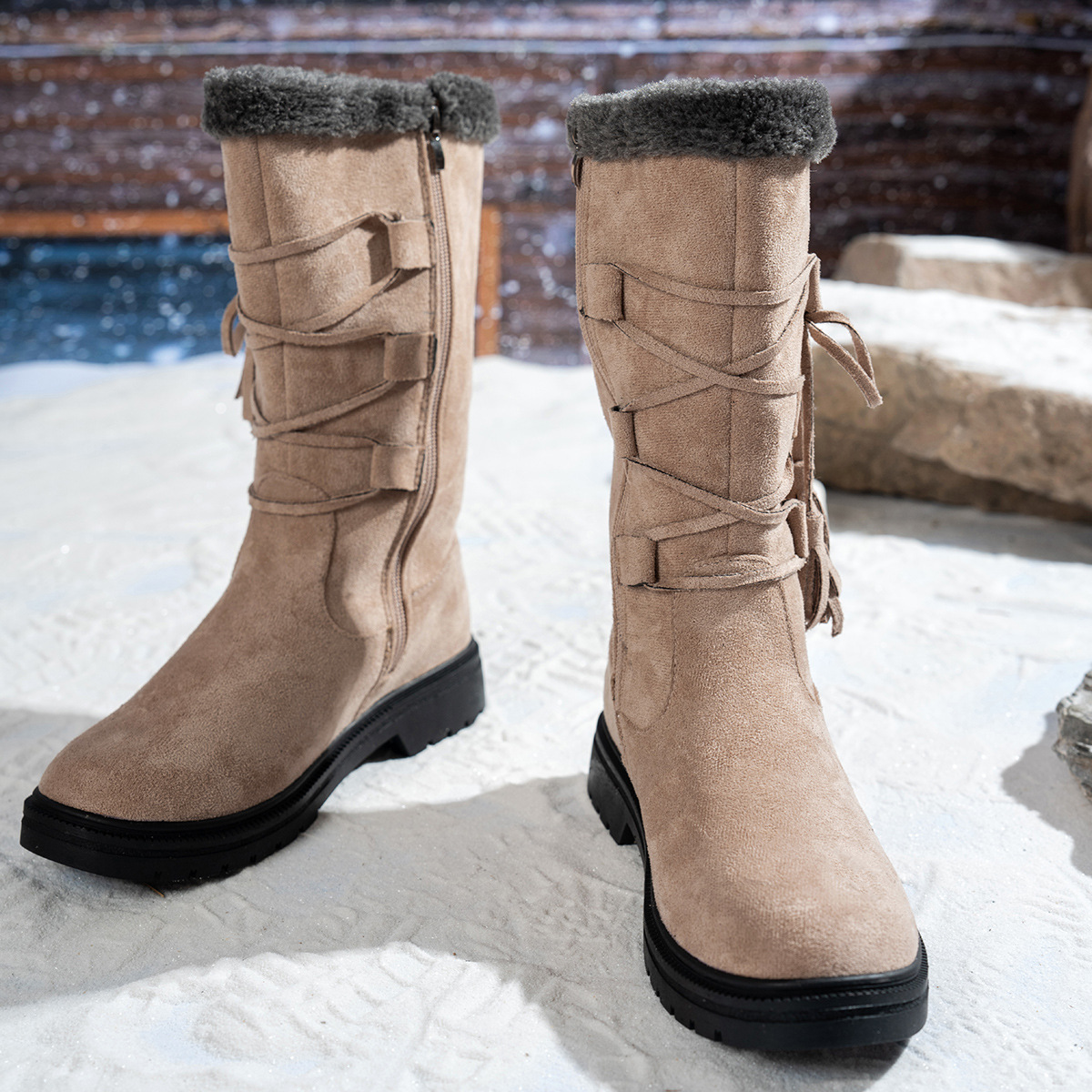 ⏳Limited-time 50% off⏰Women's Mid Calf Winter Boots👢