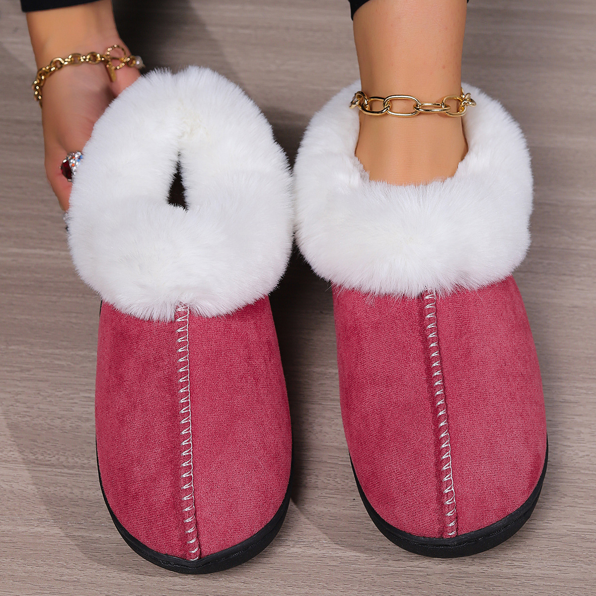 🔥Beauty's thickened warm non-slip cotton shoes