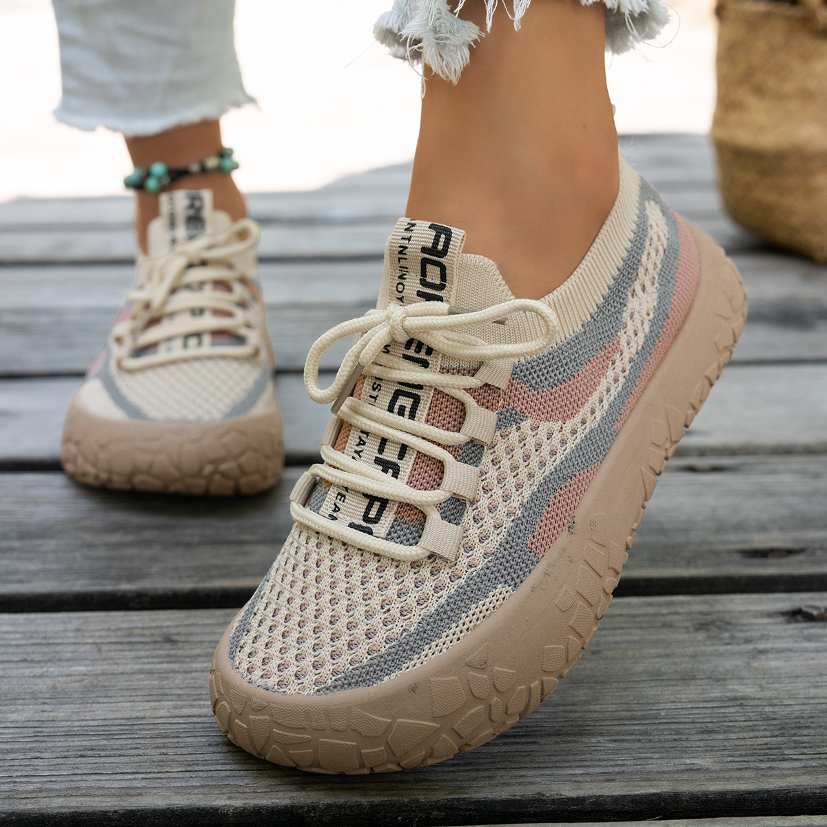 Women's casual breathable slip-on orthotic walking sneakers