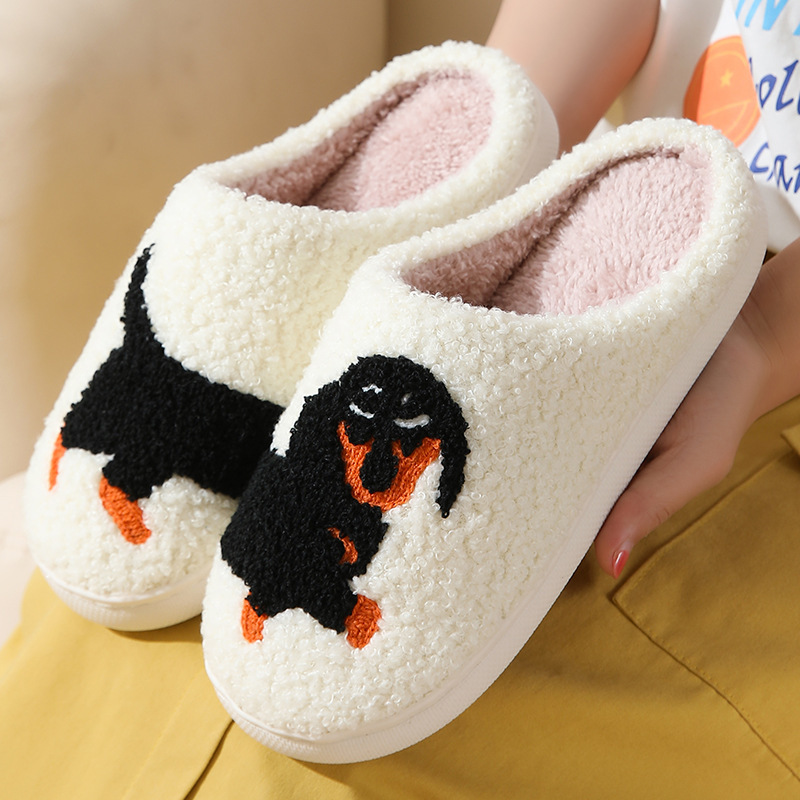 Cute non-slip cotton slippers