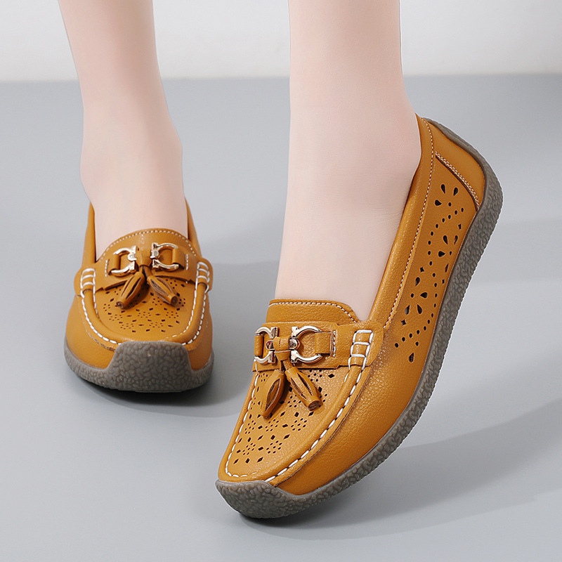 🔥Hot Sale🔥Women's Summer Soft Sole Breathable Comfortable Leather Shoes - Buy 2 Pairs Free Shipping