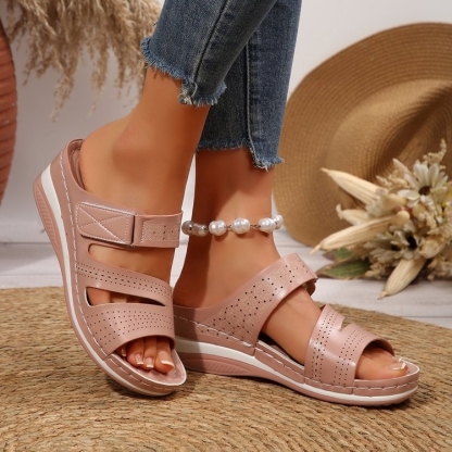 🔥Hot Sale🔥2025 Summer Thick Soled Wedge Sandals - Free Shipping for Two Pairs